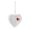 White, variant on Fuzzy Heart Ornament 12cm Polyester Material 3 Colors for Valentine Day Home Party Festival Hanging Decoration Gift