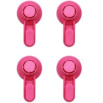 LACKUST Shower Hooks Suction Cup,Vacuum Cup Hook Hookless Suction Cup Bathroom Kitchen Suction Cup Hook 4PCS,Hot Pink