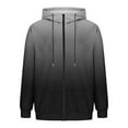 thumbnail image 4 of Donemore Men's Gradient-Tone Hooded Zipper Sweatshirt Jacket with Pockets, Lightweight Fleece Casual Outerwear, 4 of 5