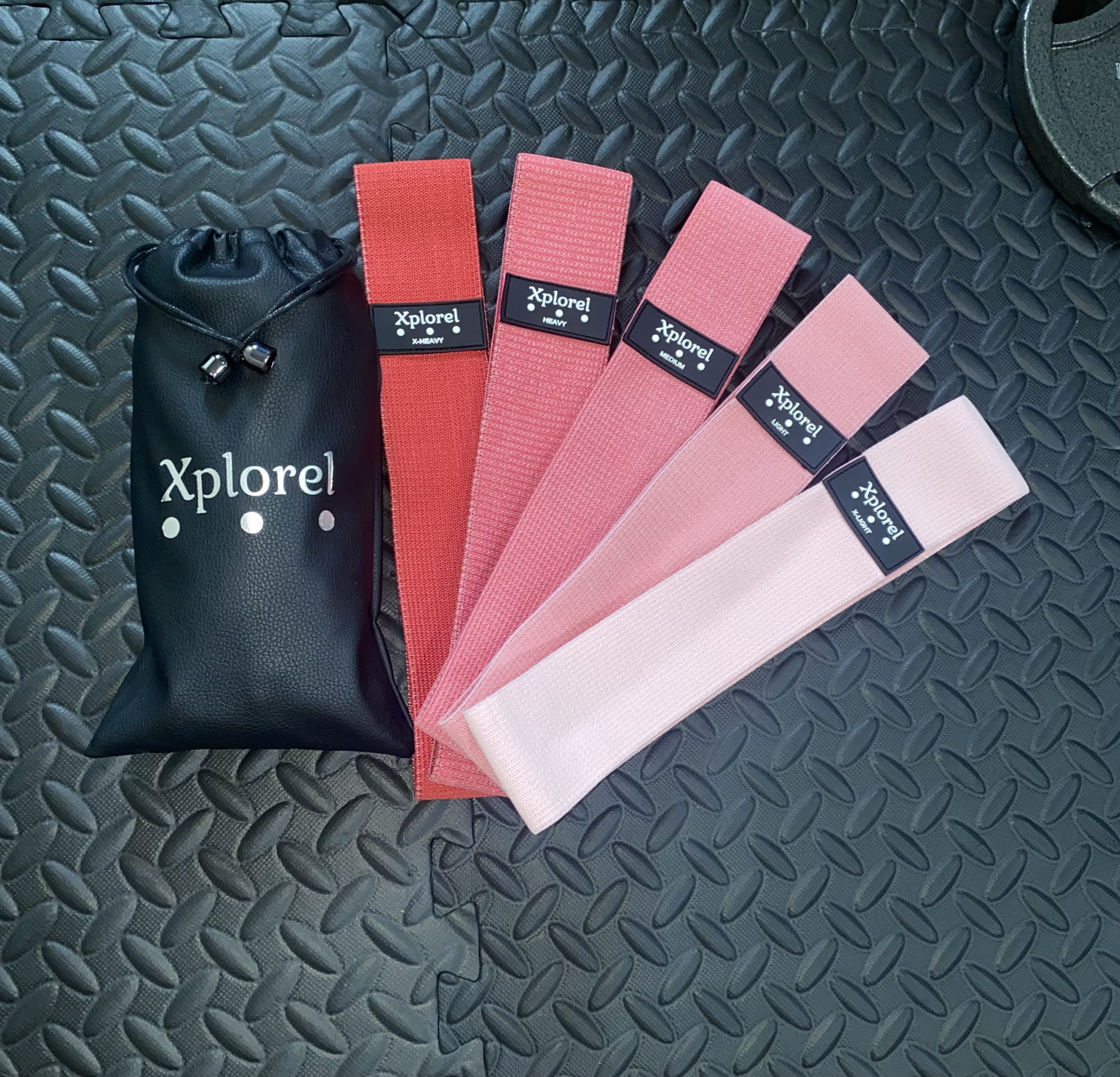 Xplorel Resistance Bands w/ Carry Bag, Exercise Guide, & Fitness Planner, 5 Pack