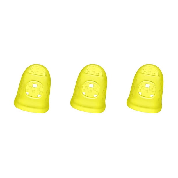 Sidaley Puntas de dedos de guitarra de silicona Protectores de dedos Ukulele resistente al desgaste Fingerstall Instrumentos musicales transparentes Type1 NO1