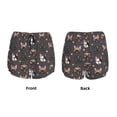 thumbnail image 3 of Balery French Bulldogs Pantalones cortos deportivos para mujer con forro y dos bolsillos, elásticos, para entrenamiento, gimnasio, yoga-Medium, 3 of 7