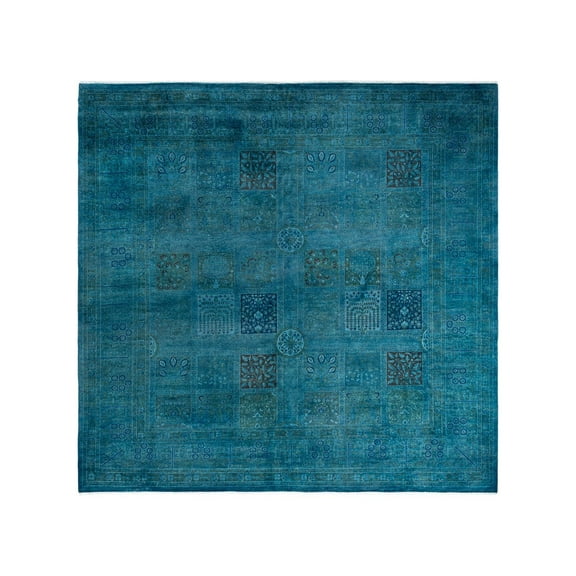 Fine Vibrance One-of-a-Kind Hand-Knotted Area Rug - Blue, 8' 1" x 8' 3"
