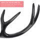 thumbnail image 3 of Diademas negras con astas para niñas, diadema larga con orejas de cuerno de ciervo, corona de pelo de alce, tocado para fiesta de Halloween, cumpleaños y Navidad., 3 of 6