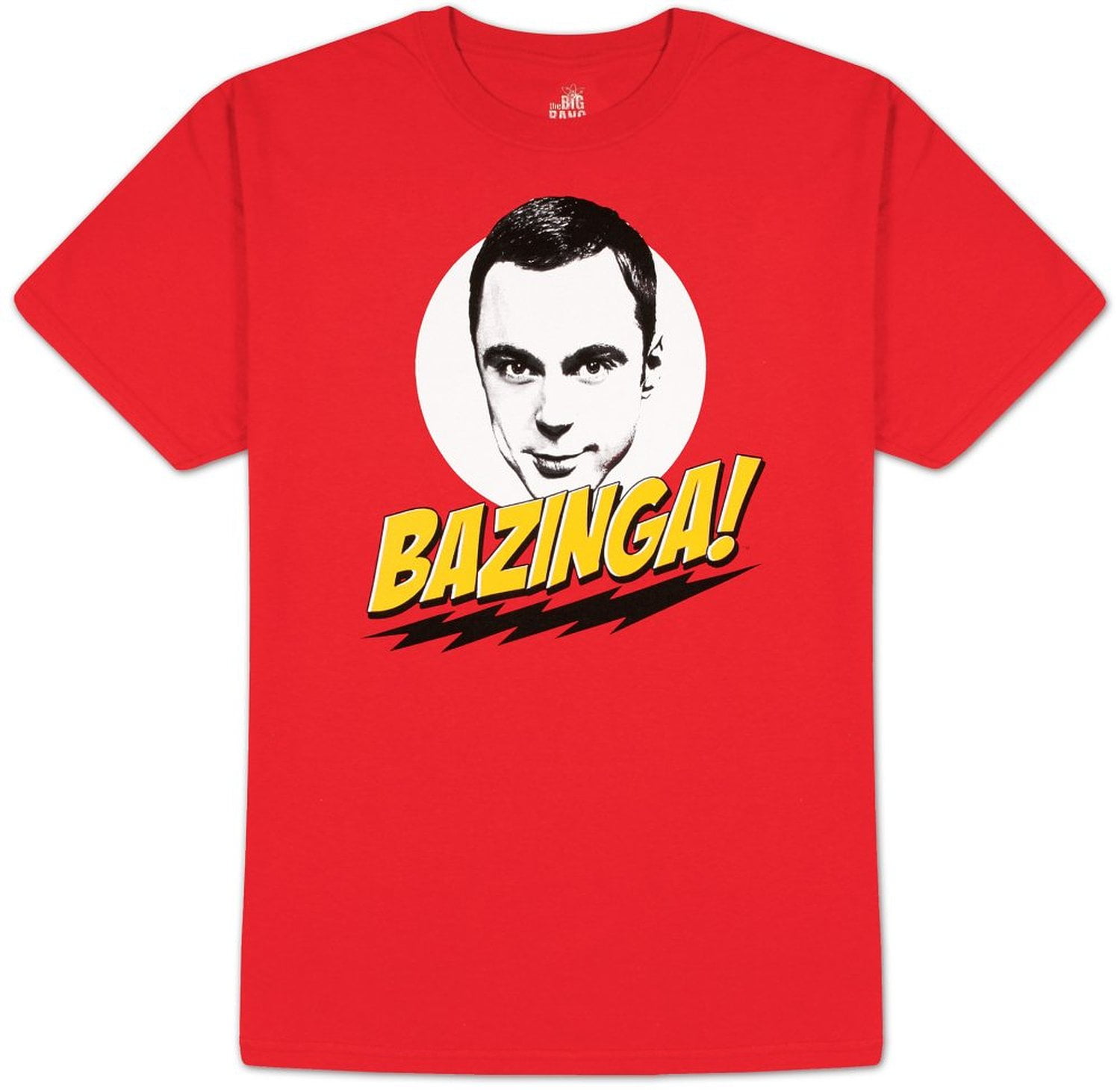 Licensed Sheldon Cooper T-Shirt UNISEX RED The Big Bang Theory BAZINGA 