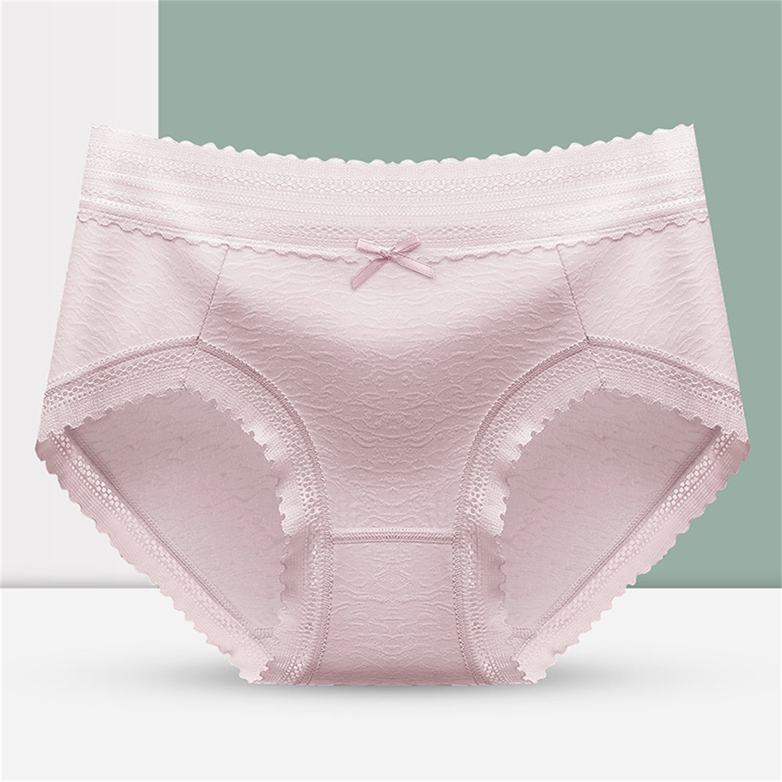 eczipvz Cotton Underwear for Women Pleated Little Fresh Cotton Briefs For  Women With Wooden Edging Breathable Briefs For Girls Khaki,L