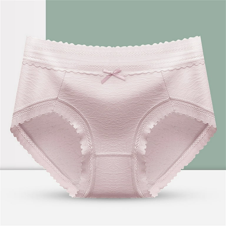 KaLI_store Women's Underwear High Waisted Womens Underwear Cotton Tummy  Control Underwear Full Coverage Soft Panties B,L