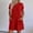 Red, variant on Womens Summer Casual Romper Short Sleeve Back Zipper Crewneck Shorts Overalls Jumpsuit with Pockets Outfits Wine XL(XL)