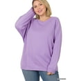 thumbnail image 2 of Zenana Women & Plus Basic Long Sleeve Round Neck Raglan Pullover Sweatshirts Top, 2 of 4