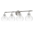 thumbnail image 3 of Kawoti  Dimmable Bathroom Vanity Light with Clear Glass Shades W30.5"-4 light - Brushed Nickel, 3 of 5