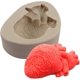 thumbnail image 3 of Moldes de silicona Yuxing en forma de corazón y cerebro para Halloween, 3 of 5