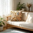 thumbnail image 5 of Vintage Floral Throw Pillow Covers, Short Pile Plush Boho Decorative Square Pillowcases for Living Room Couch Bed Decor, 5 of 6