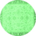 thumbnail image 1 of Ahgly Company Indoor Round Abstract Emerald Green Modern Area Rugs, 5' Round, 1 of 4