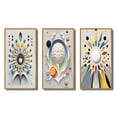 thumbnail image 2 of Designart "Beyond Knowing Séance Vision II" Modern Geometric Framed Wall Art Set Of 3 - White Abstract Frame Gallery Wall Set For Home Decor, 2 of 7