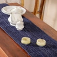 thumbnail image 2 of DecorAvenue Hand-Braided and Textured Natural Jute Table Runner Accent for Dining Room Kitchen Table Decor Navy Blue 13x90 inches, 2 of 5