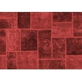 thumbnail image 1 of Ahgly Company Indoor Rectangle Patchwork Red Transitional Area Rugs, 2' x 5', 1 of 4