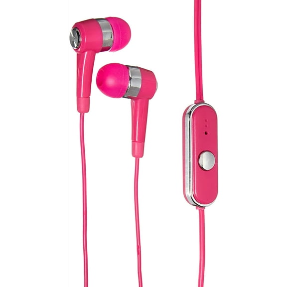 Pink Travelocity Universal Stereo Handsfree Earbuds (Available in a pack of 12)