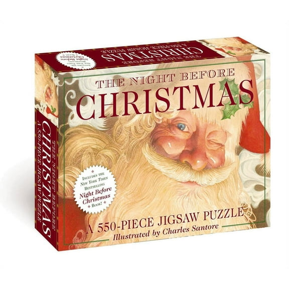 Classic Edition The Night Before Christmas: 550-Piece Jigsaw Puzzle and Book, (Hardcover)