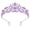 Purple, variant on Rhinestones Tiaras For Women And Girls Elegant Crowns With Comb For Wedding Bridal And Party Hair Accessories