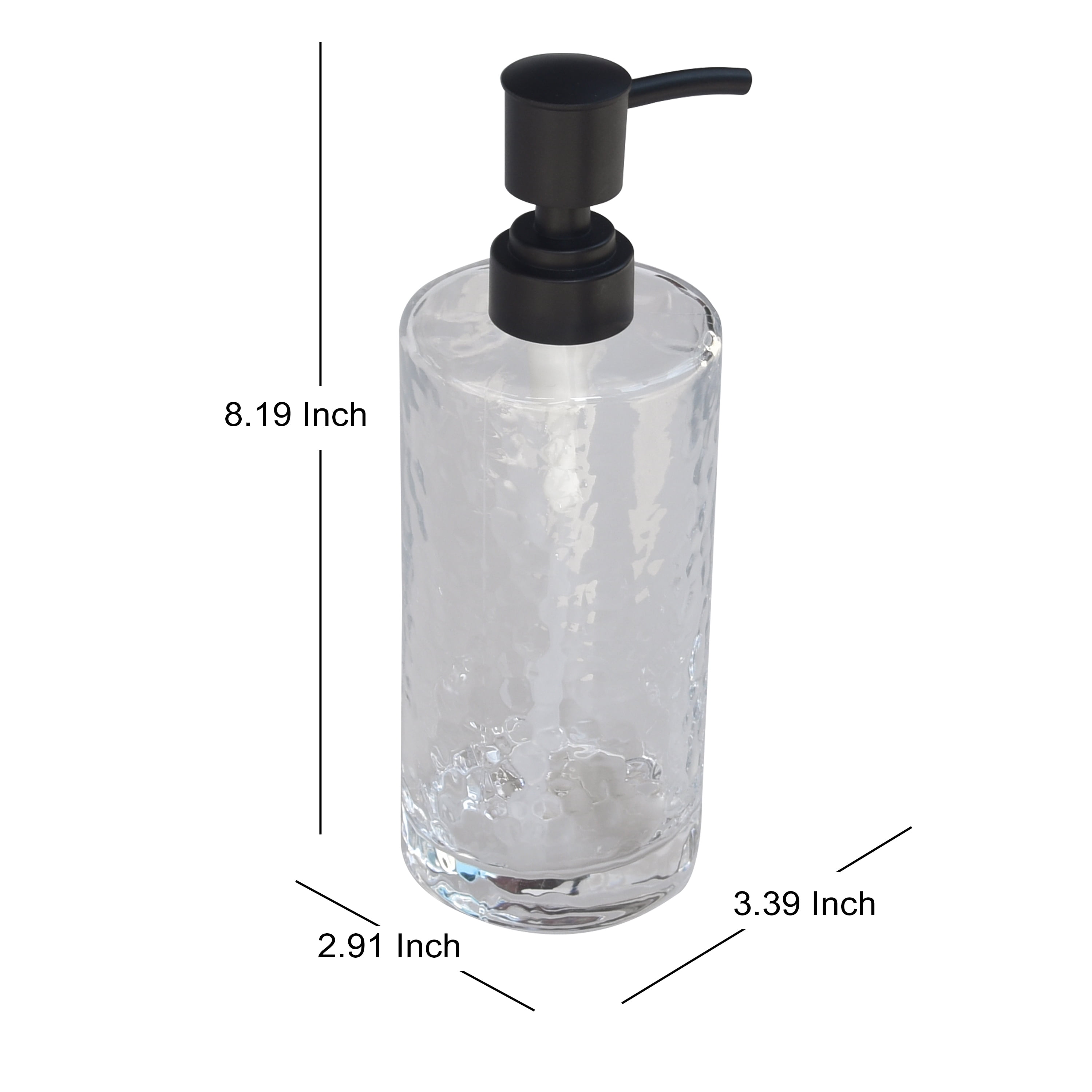 Better Homes & Gardens Hammered Glass Soap Pump