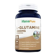 NusaPure L-Glutamine 1000 mg 200 Capsules (Vegetarian, Natural, Non-GMO & Gluten Free)