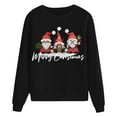 thumbnail image 7 of Women Sweatshirt Merry Christmas Round Collar Long Sleeve Print Easy Top Pullover, 7 of 7