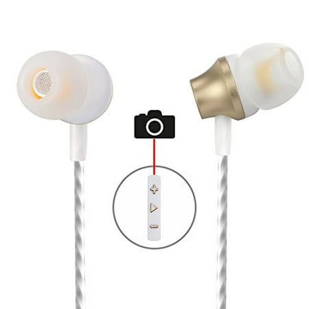 Earbuds with Selfie, Kicoeoy Wired in Ear Noise Isolating Headphone with Remote Mic & Volume Control Metal Housing Best (Best Earbuds With Remote)