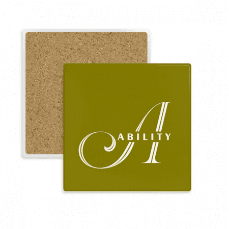 

Ability Able Letters Art Deco Fashion Coaster Cup Mat Mug Subplate Holder Insulation Stone