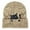 Beige, variant on Bibifish Womens Knit Cuffed Beanie Hat With Black Cat Embroidery Stretchy Soft Lightweight Hat Daily Casual Outings Cute Stylish Hats