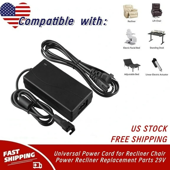 Universal Power Cord Compatible with Recliner Chair Power Recliner Replacement Parts 29V