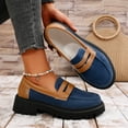 thumbnail image 6 of Hinvhai Womens Loafers Shoes,Platform Chunky Loafer Soft Sole Comfortable Slip On Work office Business Casual Dress Shoes Blue 9.5(43), 6 of 9