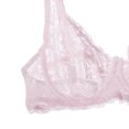 thumbnail image 4 of LYEAA Lace Bras for Women Underwire Push Up Bras Supportive Lightweight Breathable Soft Comfortable Everyday Bra Pink 34, 4 of 5
