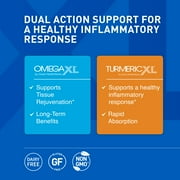 OmegaXL Powerful Joint and Muscle Support Supplement 60 Count (2 Pack) & TurmericXL Healthy Inflammatory Response Supplement (30 Count)