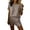Brown, variant on Two-Piece Fashion Woman Round Neck Sleeveless Blouse And Loose Pockets Pants Set