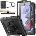 thumbnail image 1 of wonim11 Case for Samsung Galaxy Tab A7 Lite 2021 8.7'' SM-T220/T225/T227 with Screen Protector Pencil Holder [360 Rotating Hand Strap] &Stand, SEYMAC stock Drop-Proof, Black, 1 of 1