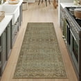 thumbnail image 7 of BERTHMEER 2'x6' Washable Runner Rugs for Hallway Bathroom Bedroom Entryway Kitchen Non Slip Brown Vintage Oriental Traditional Distressed Runner Rugs, 7 of 7