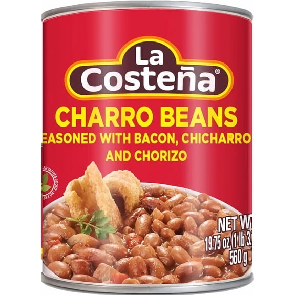 La costena charro beans bacon (Pack of 3)