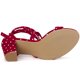 thumbnail image 5 of Women's Polka Dots Lace Up Chunky Heels Sandals Red US 10/UK 8/EU 42, 5 of 5