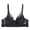 Black, variant on Plus Size Front Closure Lace Bra for Women Thin Push Up Breathable Lightweight Comfortable Daily Underwear