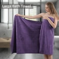 thumbnail image 2 of Covina Home 8-Pack Deep Purple Bath Towel Set, Oversized Ultra Soft Microfiber Bathroom Towel Set Adult Luxury Lightweight Cozy Collection, 2 of 7