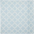 thumbnail image 2 of Safavieh Dhurries Brad Geometric Area Rug, Light Blue/Ivory, 8' x 8' Square, 2 of 8
