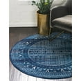 thumbnail image 2 of Unique Loom District Rustic Border Area Rug 7' 11 x 7' 11 Round Blue/Navy Blue, 2 of 2