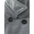 thumbnail image 6 of KVE Women's Classic Double Breasted Pea Coat Winter Mid-Long Slim Trench Coat with Belt Grey Large, 6 of 8