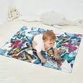 thumbnail image 2 of Butterfly Blue Pink Wing Pattern Blanket,Comfortable Soft Flannel Throw Blanket,All Season,Warm Lightweight Blankets for Sofa Bed Couch Living Room Chair,30"x40", 2 of 4