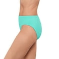 thumbnail image 4 of Aqua Green, Women's Mid Rise Brief, Midori Blue, Medium, 4 of 4