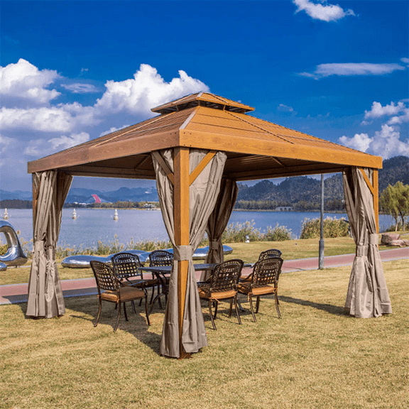 Khaki Grommet Top Waterproof Outdoor Curtain, Front Porch & Pergola, 1 Panel, 52" W x 84" L, Durable & Elegant Home Décor