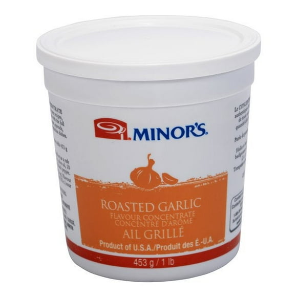 Minor's Roasted Garlic Flavoured Paste, Concentrate, No Msg | 1LB/Unit, 6 Units/Case