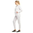 thumbnail image 4 of Sofra Women's Jersey Cotton Jogger Pants with Side Pockets for Yoga Running Workout White, 4 of 7