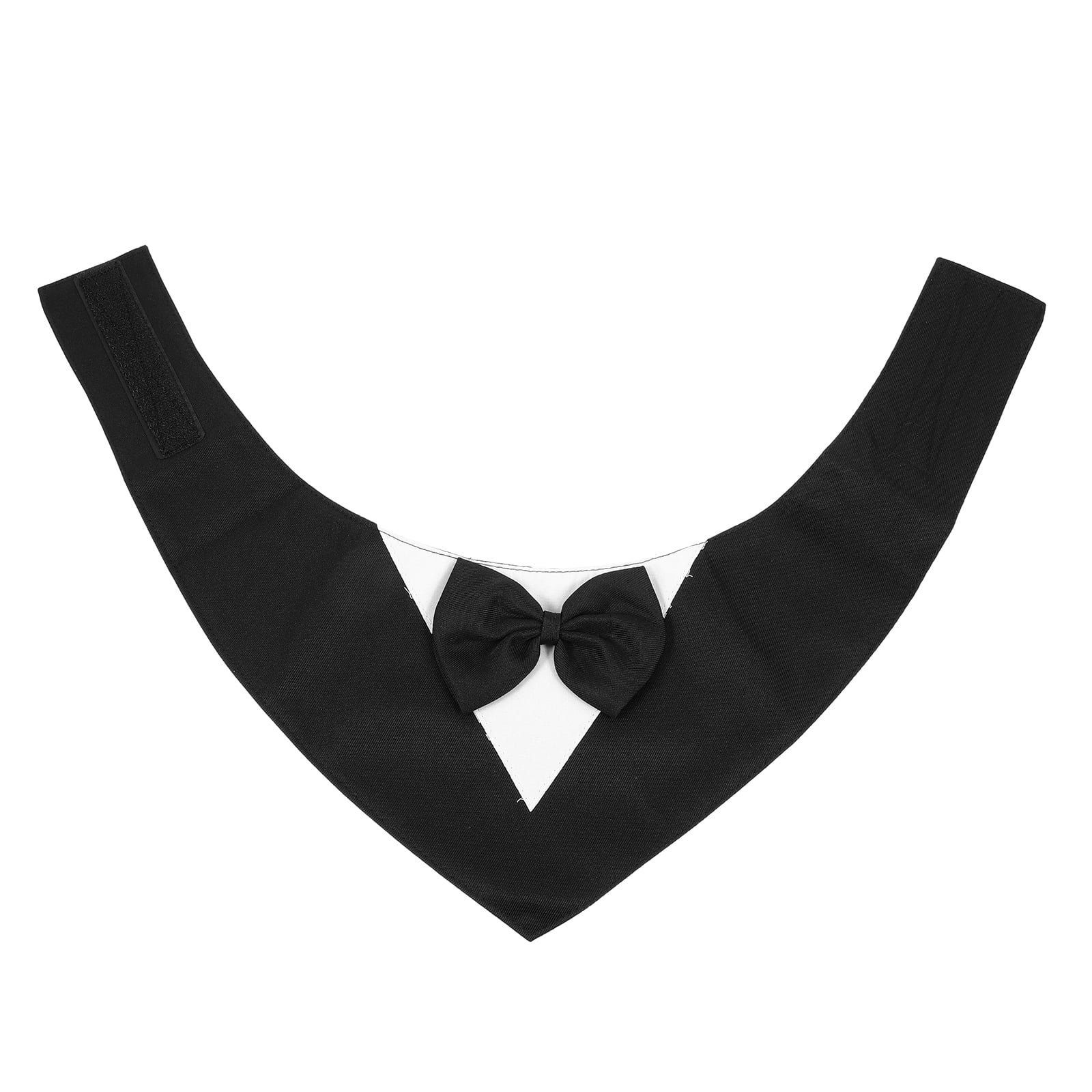 UPOUART Dog Suit Bandana Black Stylish Birthday Collar Adjustable Pet Accessory