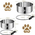 thumbnail image 6 of SSAWcasa 2Pcs Dog Crate Water Bowl No Spill, Stainless Steel Food and Water Bowls Hanging for Dog Cage, Crate, Kennel, Removable Coop Cage Cup for Large＆Medium Dogs, Pets - L (7.1x2.9''&6.3×2.5''), 6 of 7